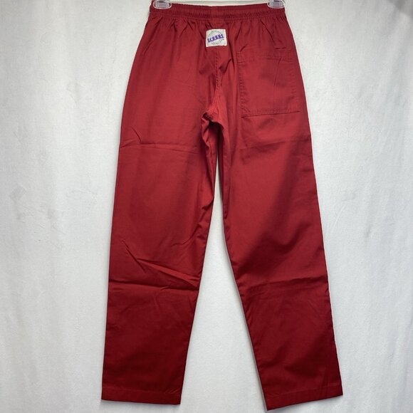 S.C.R.U.B.S. Drawstring Mid-Rise Straight Leg Pants Women Sz XXS Petite Red New - Picture 2 of 15